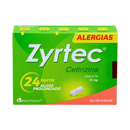 ZYRTEC CETIRIZINA 10 MG CAJ/10 TAB