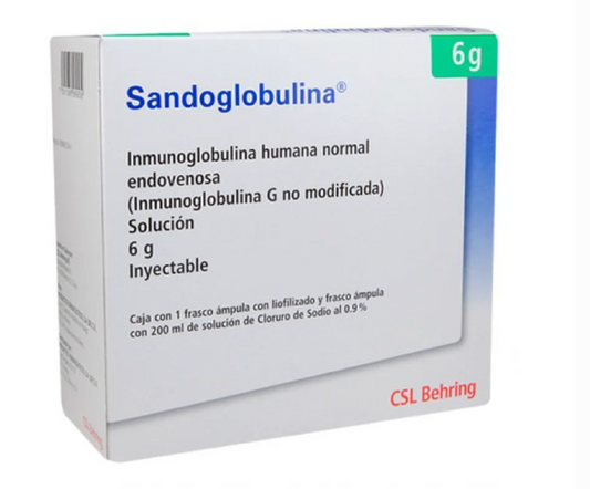 SANDOGLOBULINA INMUNOGLOBULINA HUMANA 6 GR FAM CAJ/1