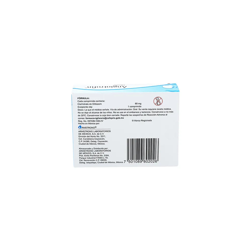 ANGIOTROFIN DILTIAZEM 60 MG - COM - 30