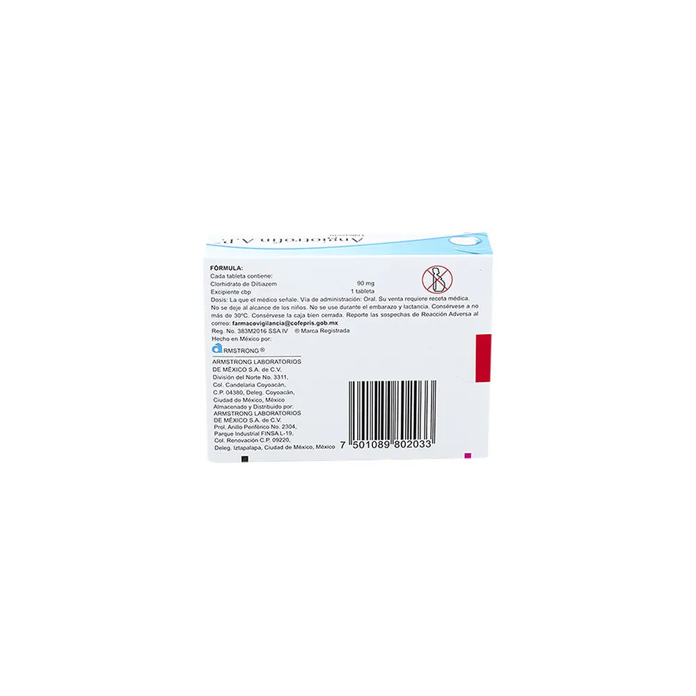 ANGIOTROFIN A. P. DILTIAZEM  90 MG. CAJA C/20