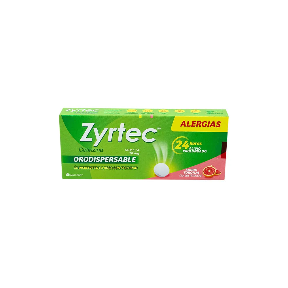 ZYRTEC ORODISPERSAB TORONJ CETIRIZINA 10MGTAB10
