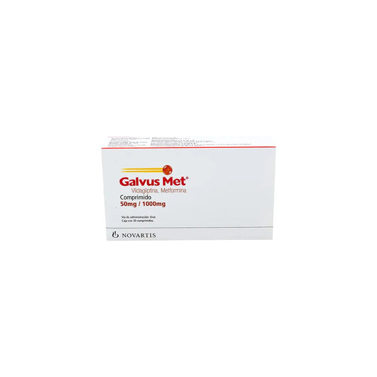 "GALVUS MET  VILDAGLIPTINA/METFORMINA 50 MG/1000 MG COM CAJ C/30 "