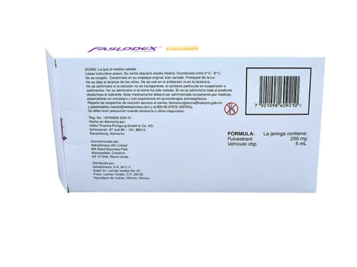 FASLODEX FULVESTRANT 250MG JPRELL CAJ C/2