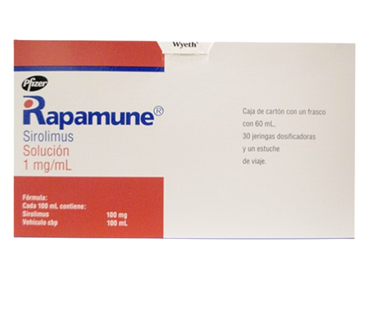 RAPAMUNE SIROLIMUS 60MG/ 60ML FAM CAJ/1 Y 30 JER
