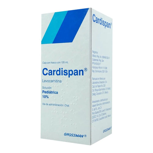 CARDISPAN LEVOCARNITINA SOL PEDIATRICA 10% (30 GR/100 ML) FCO 120 ML