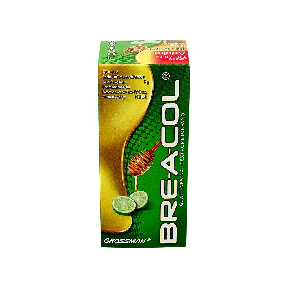 BREACOL BROMHEXINA/DEXTROMETORFANO 2GR/ 0.2 GR CAJ/120 ML
