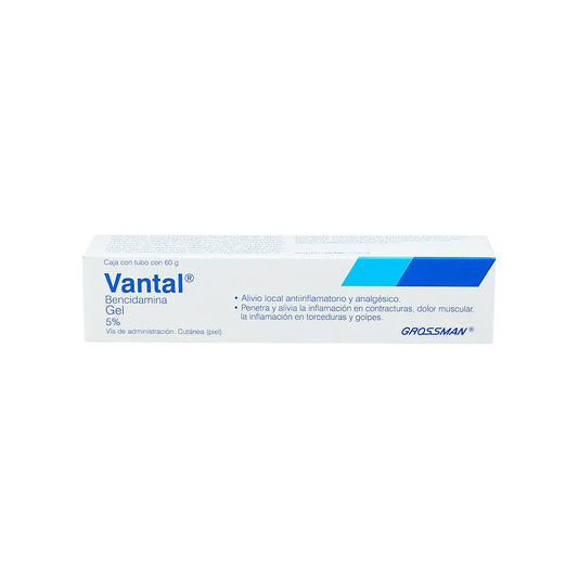 VANTAL GEL 5% CAJA C/TUBO C/60 G.