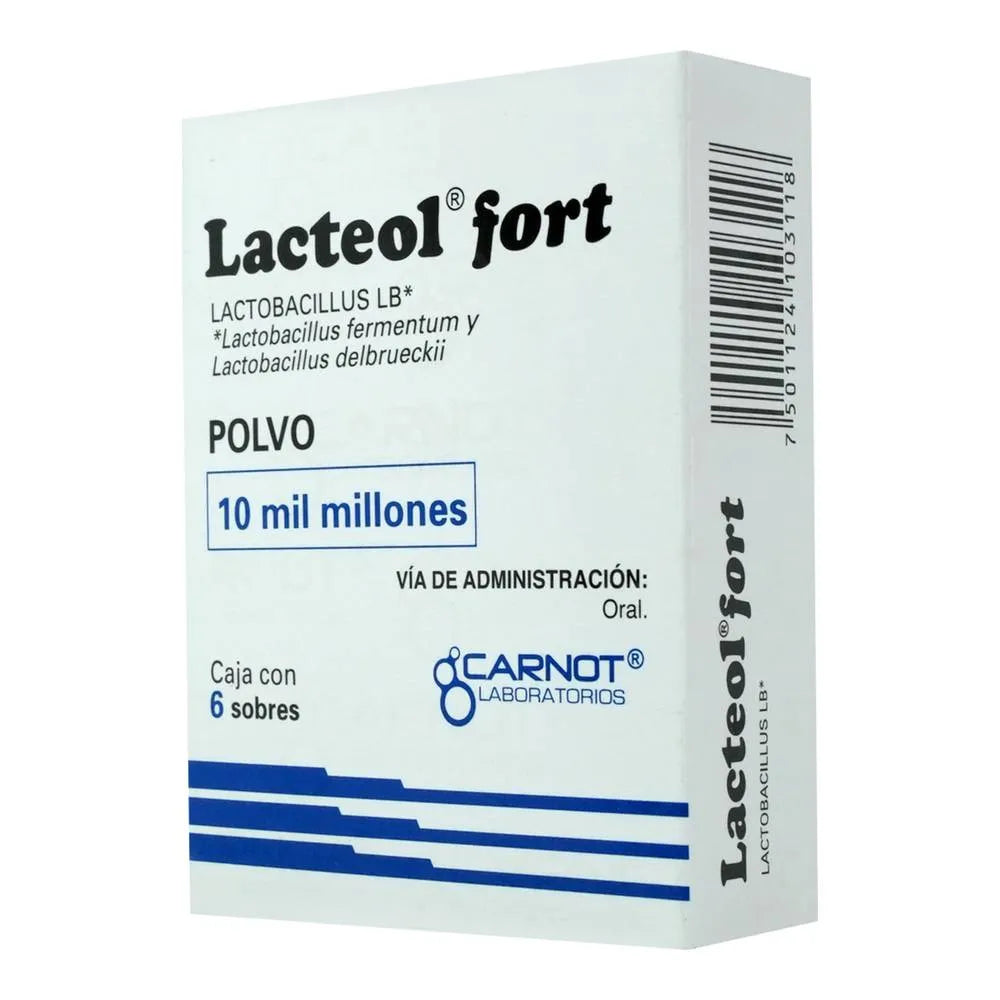 LACTEOL FORTE LACTOBACILOS 10 MIL MILLONES  6 SOBRES