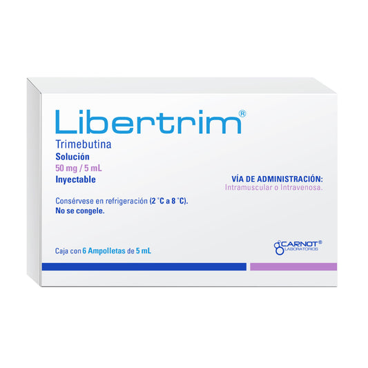 LIBERTRIM TRIMEBUTINA  50MG/ 5ML CAJ/6 FAM