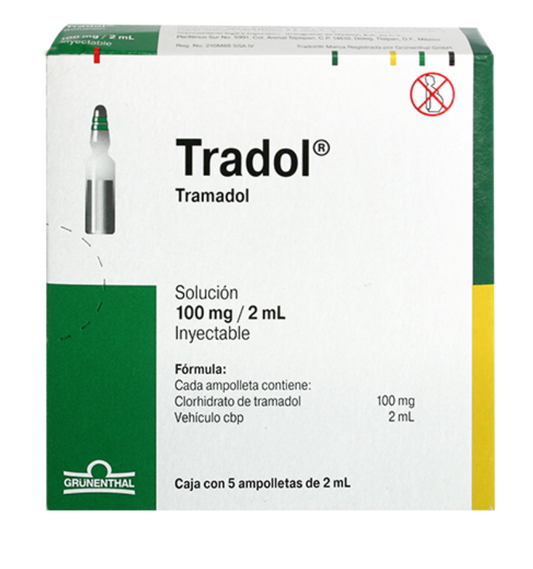 TRADOL TRAMADOL 100MG/2ML AMP 2ML CAJ C/5