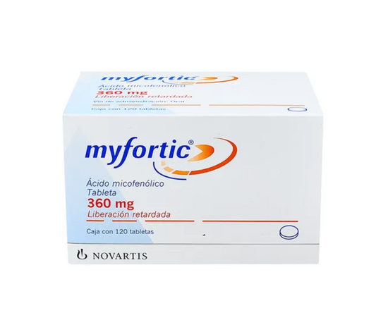 MYFORTIC MYCOPHENOLIC ACID 360MG GRA CAJ C/120
