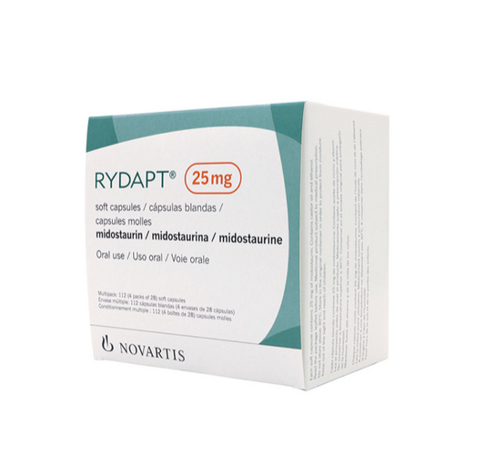 RYDAPT MIDOSTAURINA 25 MG CAJ CAP C/112