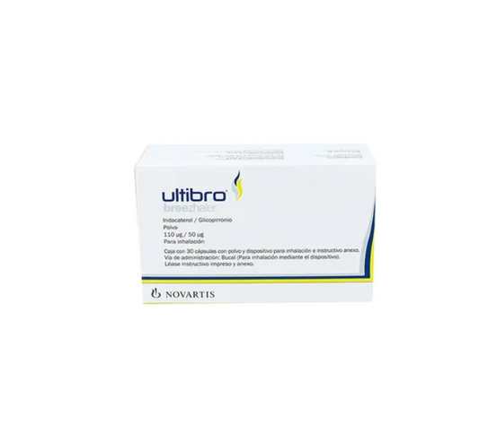 ULTIBRO-BREEZHALER INDACATEROL/GLICOPIRRONIO 110/50MCG CAP CAJ C/30