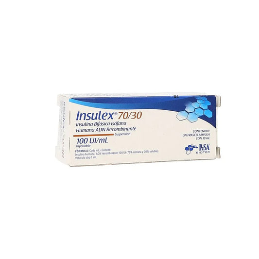 INSULEX 70/30 INSULINA BIFASICA 70 UI/30 SOL 1 FAM C/10 ML