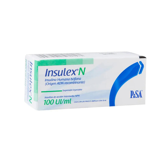 INSULEX N INSULINA HUMANA ISOFANA 100 UI/ML 1 FAM C/10 ML