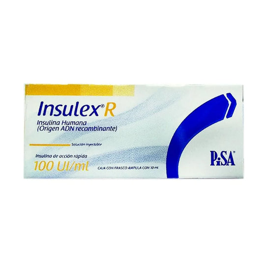 INSULEX R INSULINA HUMANA ACCION RAPIDA 100 UI/ML 1 FAM C/10 ML