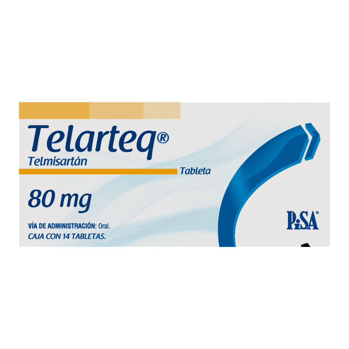 TELARTEQ TELMISARTAN 80 MG CAJ/ 14 TAB