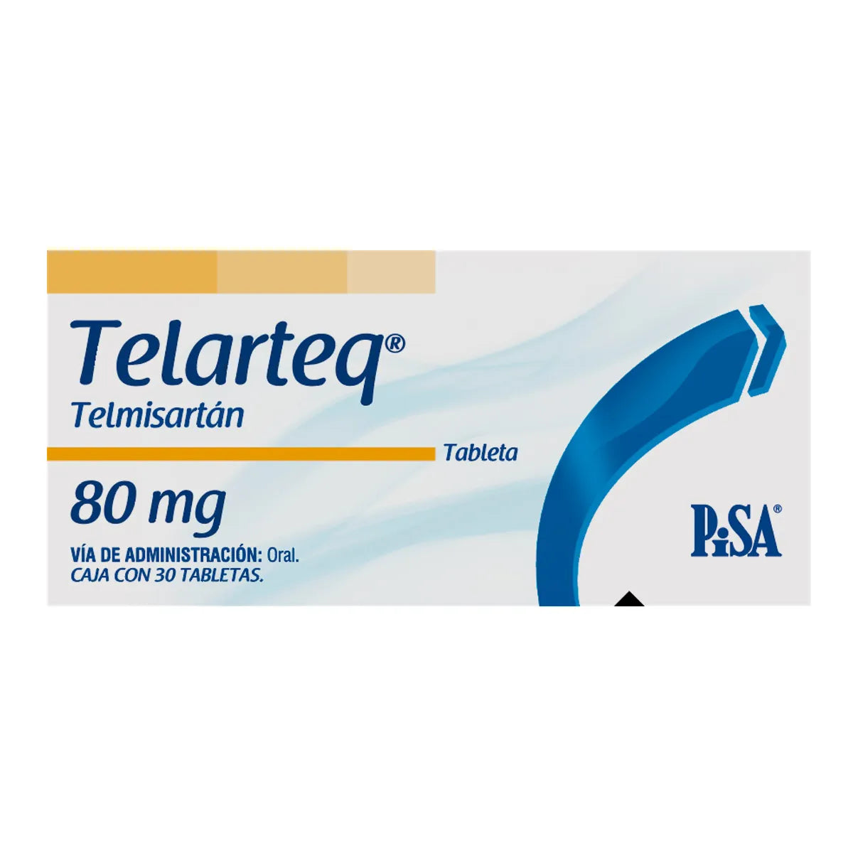TELARTEQ TELMISARTAN 80 MG CAJ/ 30 TAB