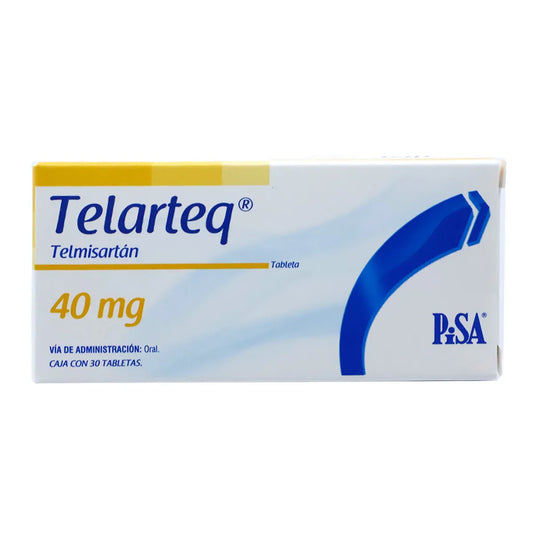 TELARTEQ TELMISARTAN 40 MG CAJ/ 30 TAB
