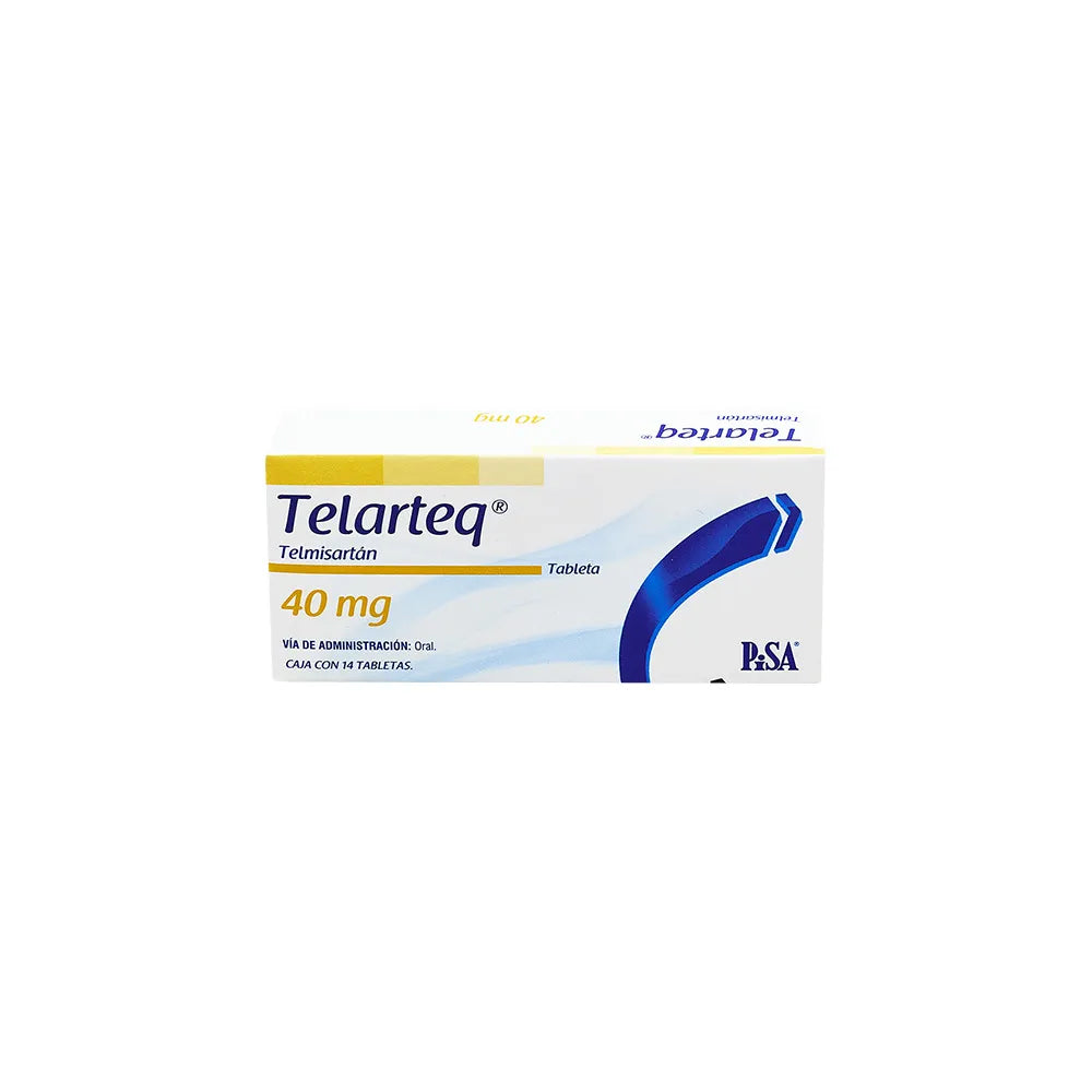 TELARTEQ TELMISARTAN 40 MG CAJ/ 14 TAB