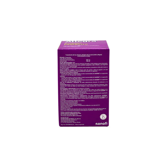 ALLEGRA PEDIATRICO FEXOFENADINA 600MG/100 ML CAJ/150 ML
