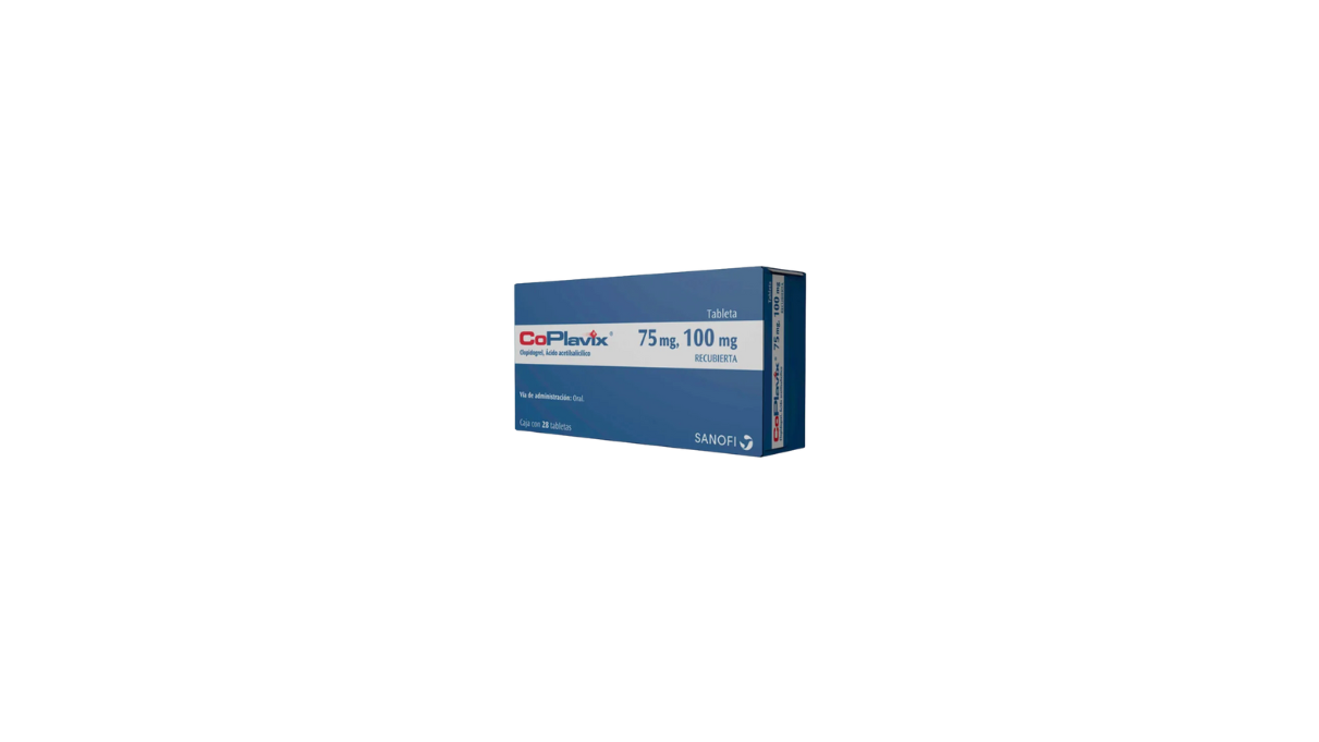 CO PLAVIX CLOPIDOGREL ACIDO ACETILSALICILICO 75/100MG TAB CAJ C/28