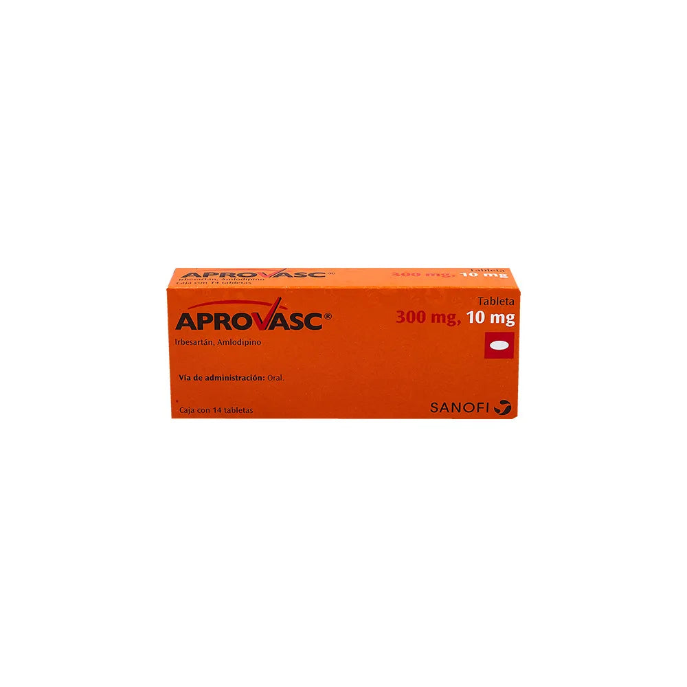 APROVASC IRBESARTAN/ AMLODIPINO 300/10 MG CAJ/14 TAB