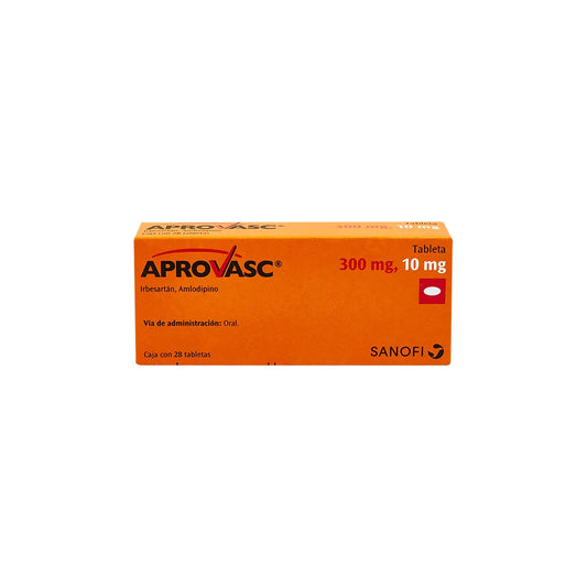 APROVASC IRBESARTAN/ AMLODIPINO 300/10 MG CAJ/28 TAB