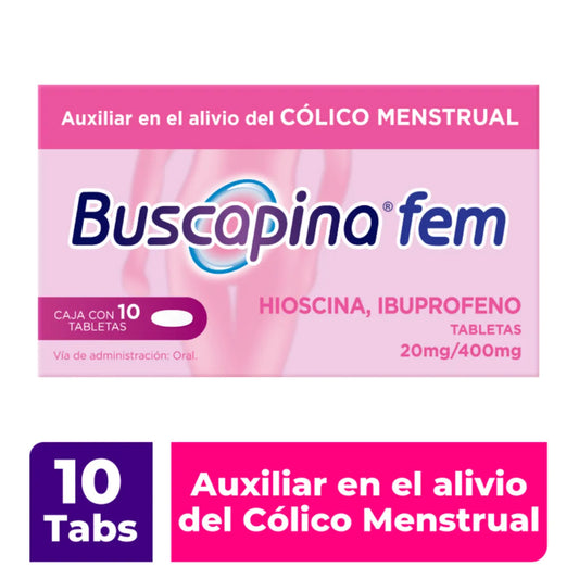 BUSCAPINA FEM   HIOSCINA/ IBUPROFENO CAJ/10 TABS