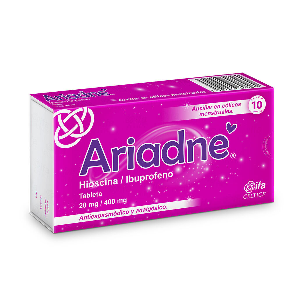 ARIADNE HIOSCINA/IBUPROFENO 20 MG/400MG CAJ/ 10 TAB