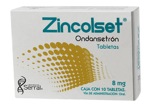 ZINCOLSET ONDANSETRON 8 MG CAJ/10 TAB
