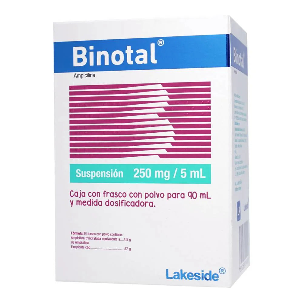 BINOTAL SUSP. 250 MG. CAJA C/FCO. C/PVO. P/90 ML.