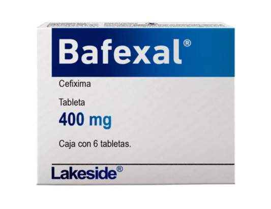BAFEXAL CEFIXIMA 400 MG CAJA C/6 TAB