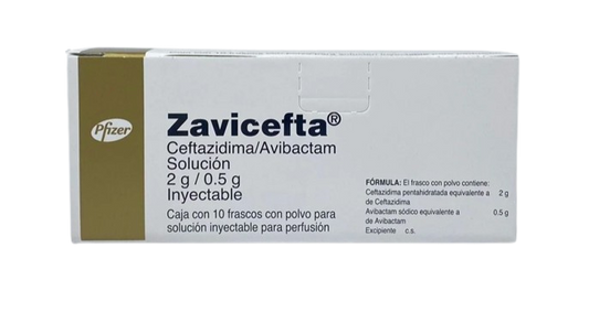 ZAVICEFTA CEFTAZIDIMA AVIBACTAM 2/0.5 G CAJ FAM C/10