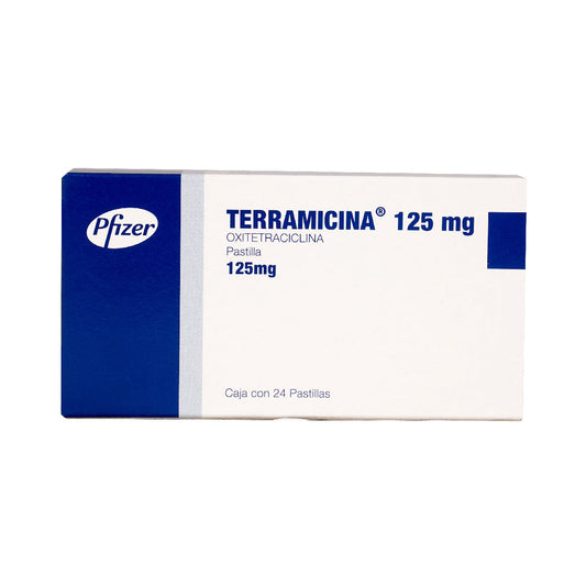TERRAMICINA TROSCISCO  OXITRETRACICLINA 125 MG. C/24 TABS.