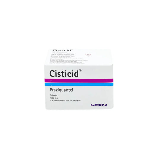 CISTICID PRAZIQUANTEL 600 MG CAJ/25 TABL