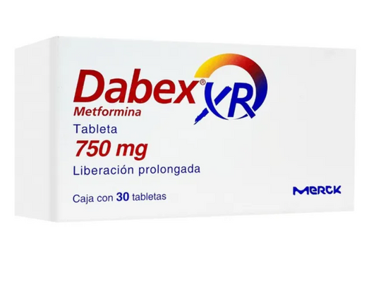 DABEX XR METFORMINA 750MG TAB CAJ C/30