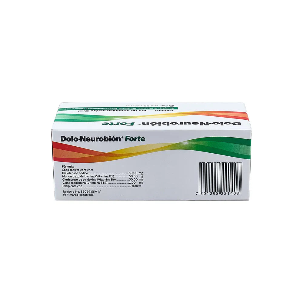 DOLO NEUROBION FORTE COMPLEJO B/ DICLOFENACO C/30 TABLETAS