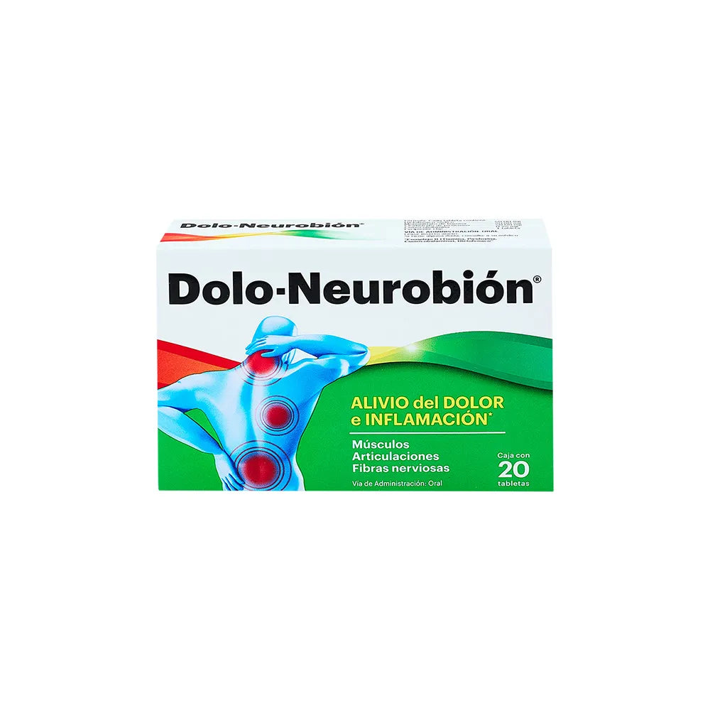 DOLO NEUROBION  DICLOFENACO/ PIRIDOXINA/ TIAMINA 50 MG/ 50 MG/ 50 MG/ 0.25 MG CAJ/20 TAB