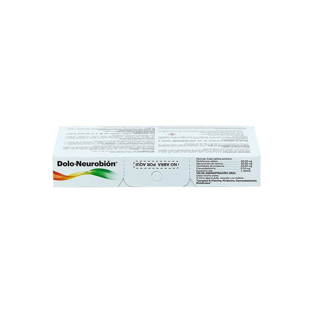 DOLO NEUROBION  DICLOFENACO/ PIRIDOXINA/ TIAMINA 50 MG/ 50 MG/ 50 MG/ 0.25 MG CAJ/20 TAB (Copia)
