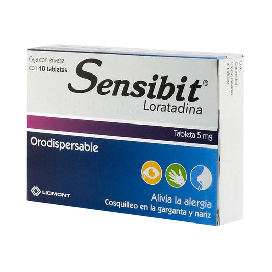 SENSIBIT LORATADINA ORODISPERSABLE 5 MG CAJ/10 TAB
