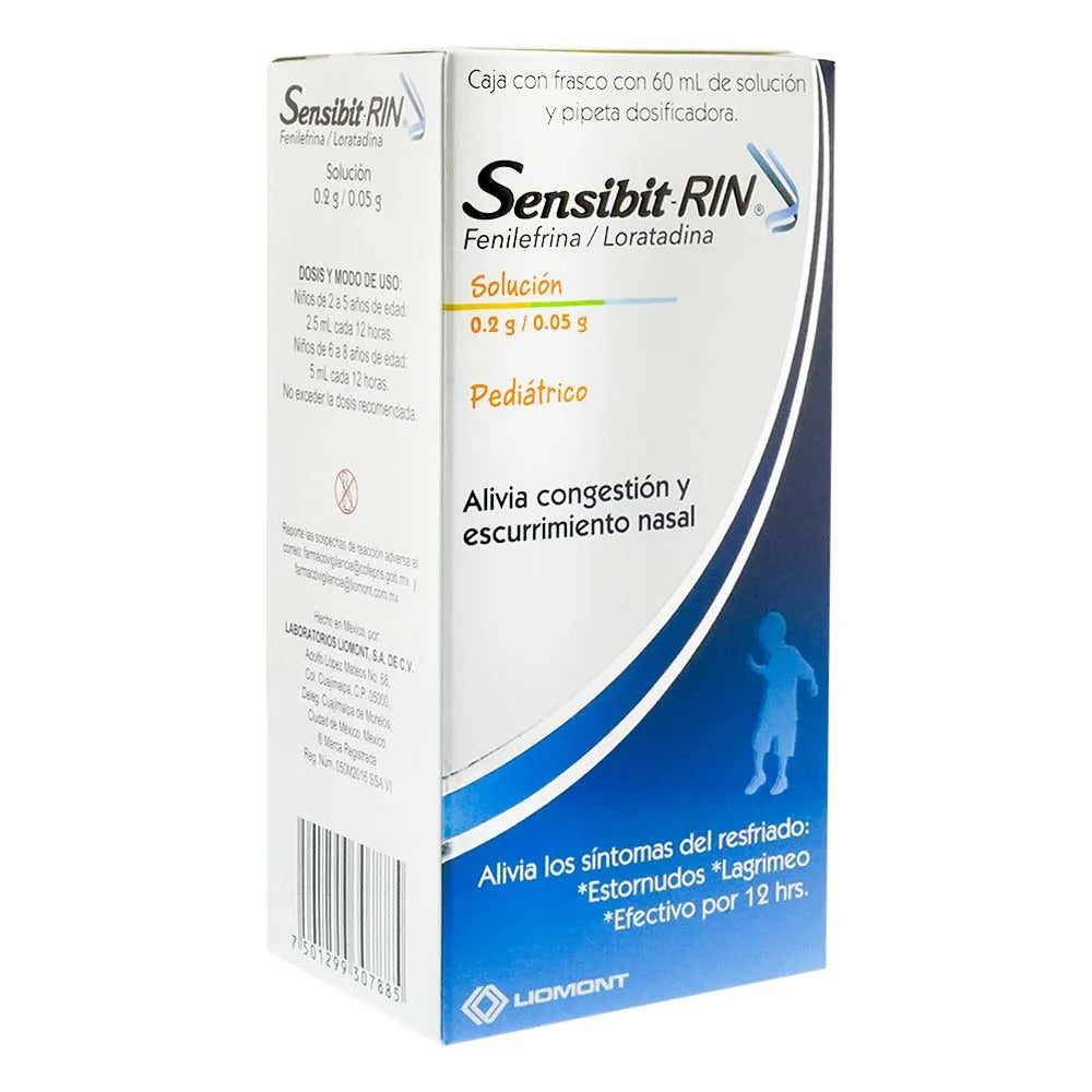 SENSIBIT RIN FENILEFRINA/ LORATADINA 0.2GR/0.05 GR   CAJ/ 60 ML