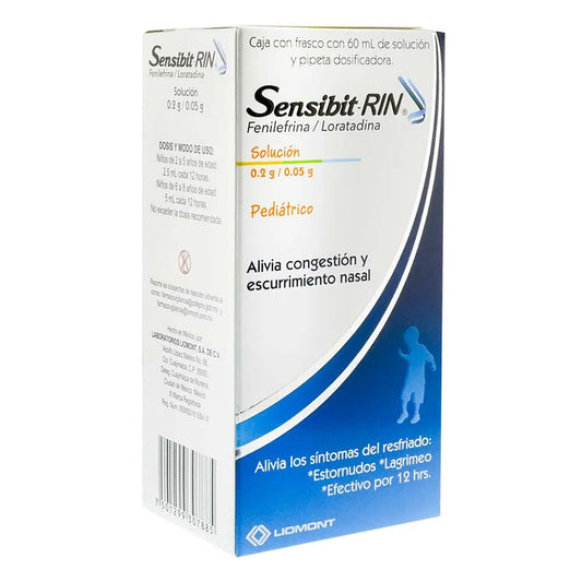 SENSIBIT RIN FENILEFRINA/ LORATADINA 0.2GR/0.05 GR   CAJ/ 60 ML