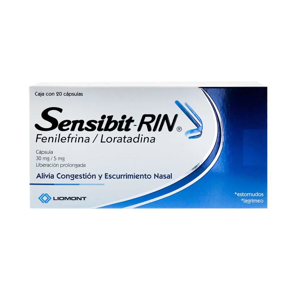 SENSIBIT RIN FENILEFRINA/ LORATADINA 30 MG/ 5MG  CAJ/ 20 CAPS