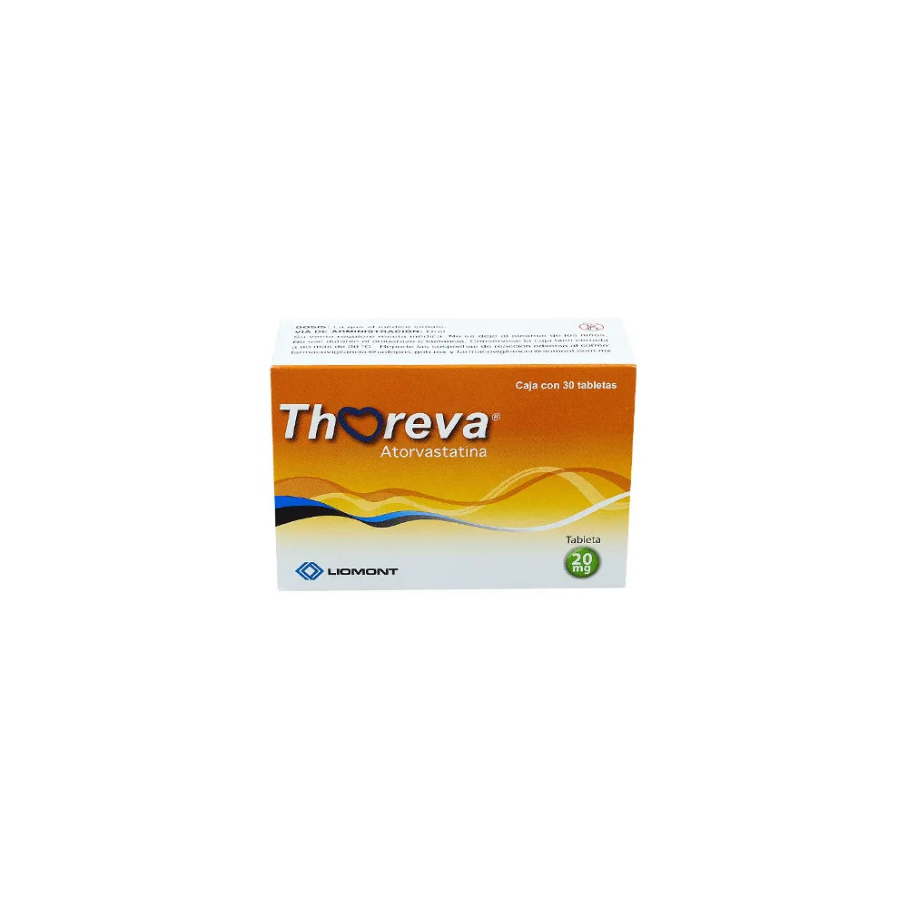 THOREVA ATORVASTATINA 20 MG CAJ/30 TAB
