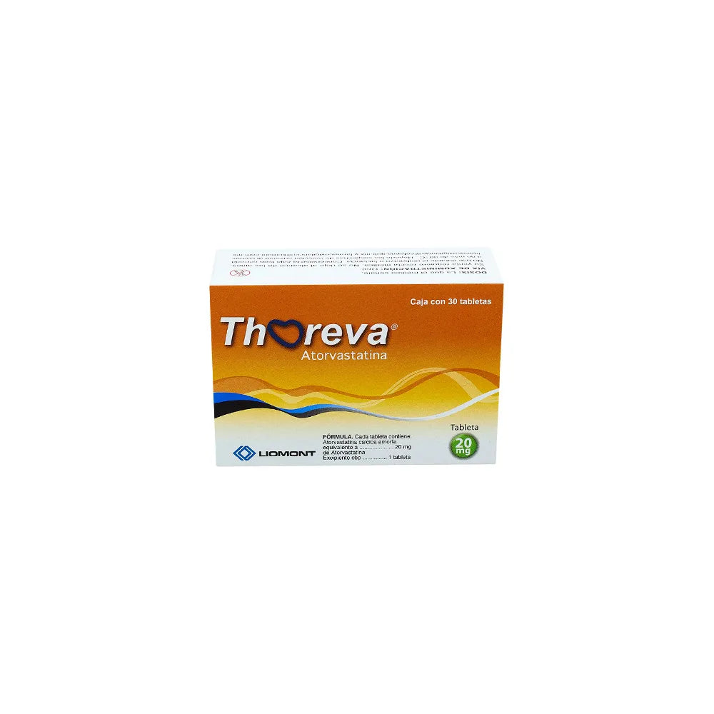THOREVA ATORVASTATINA 20 MG CAJ/30 TAB