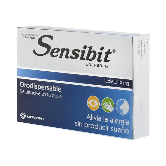 SENSIBIT LORATADINA ORODISPERSABLE 10 MG CAJ/10 TAB