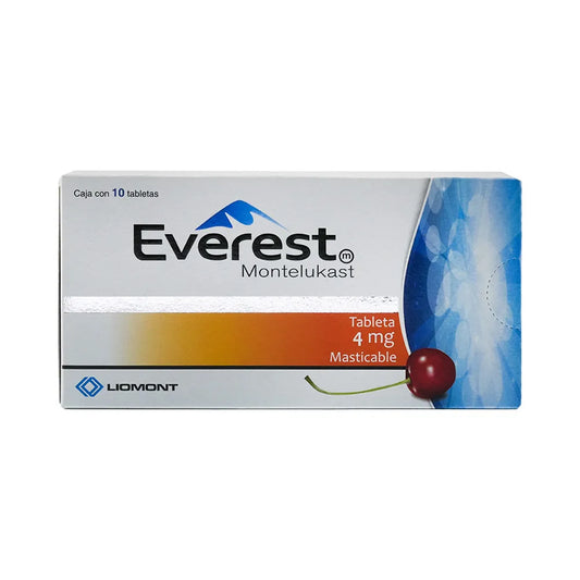 EVEREST MONTELUKAST 4 MG CAJ/10 TAB