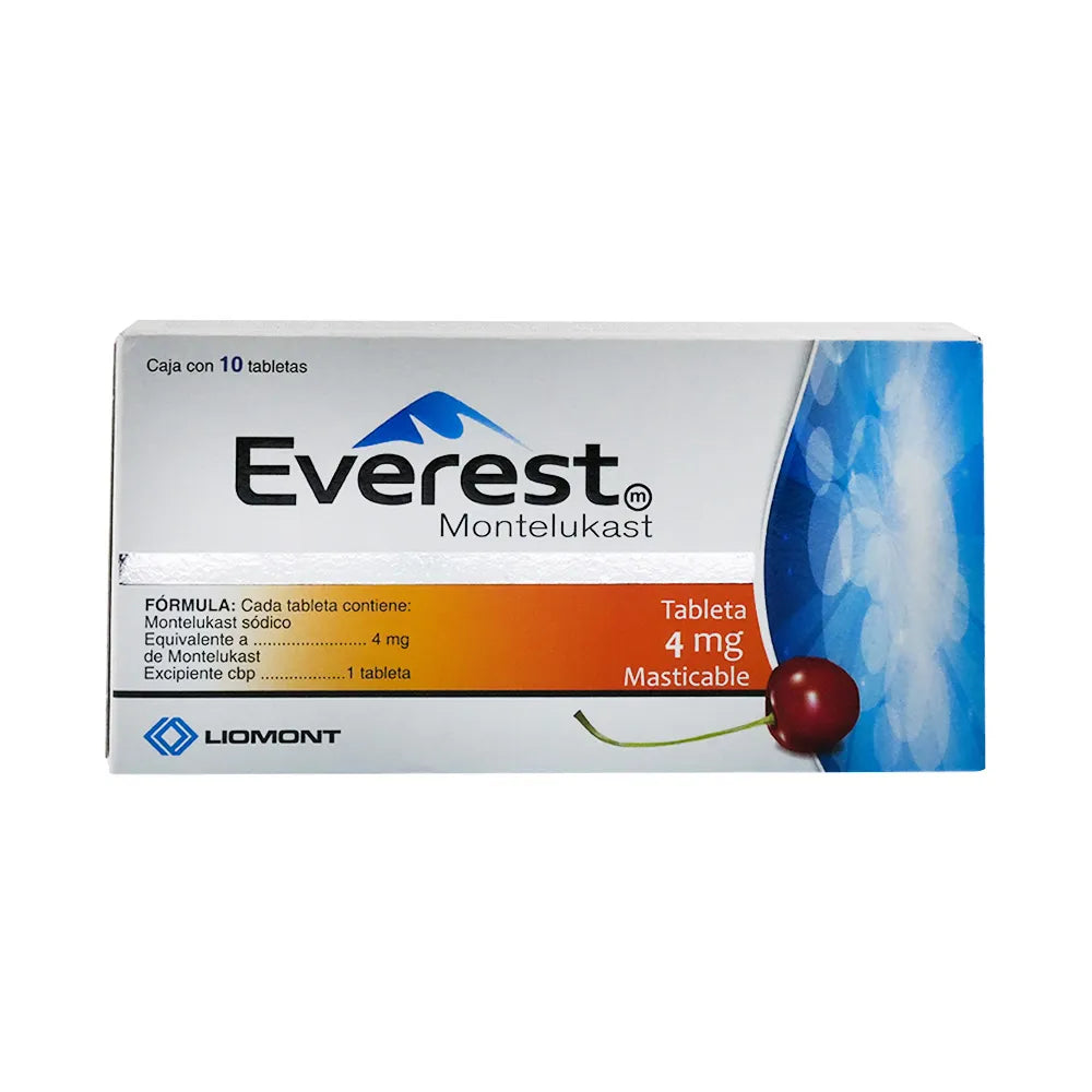 EVEREST MONTELUKAST 4 MG CAJ/10 TAB