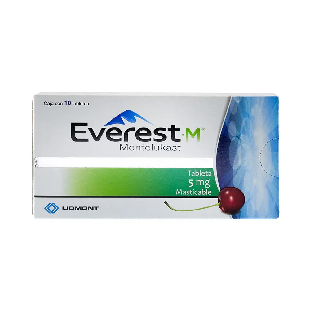 EVEREST MONTELUKAST 5 MG CAJ/10 TAB